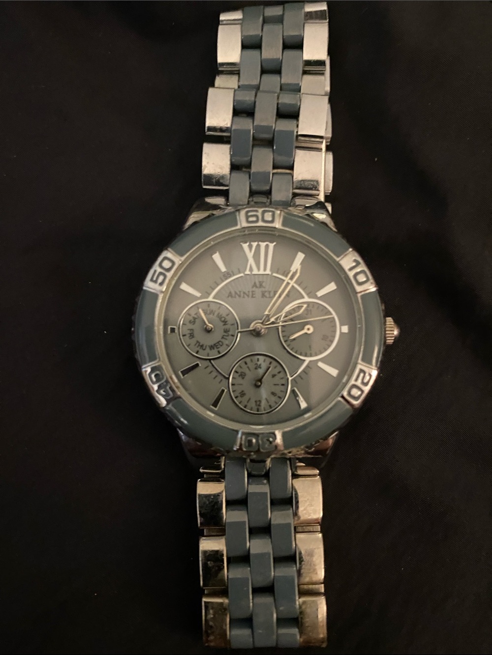 Anne Klein Silver and Blue Women's Bracelet Watch